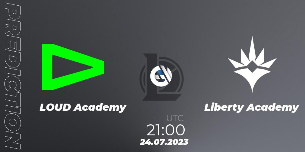 Prognoza LOUD Academy - Liberty Academy. 24.07.2023 at 21:00, LoL, CBLOL Academy Split 2 2023 - Group Stage