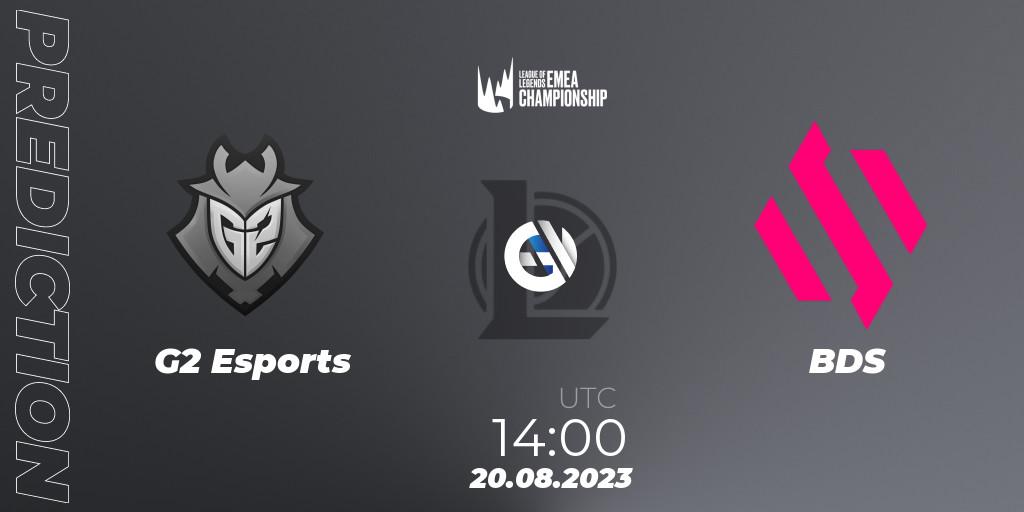 Prognoza G2 Esports - BDS. 20.08.2023 at 14:00, LoL, LEC Finals 2023