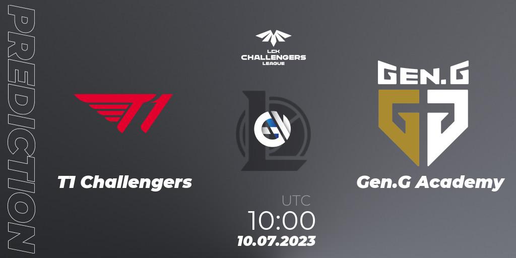 Prognoza T1 Challengers - Gen.G Academy. 10.07.23, LoL, LCK Challengers League 2023 Summer - Group Stage