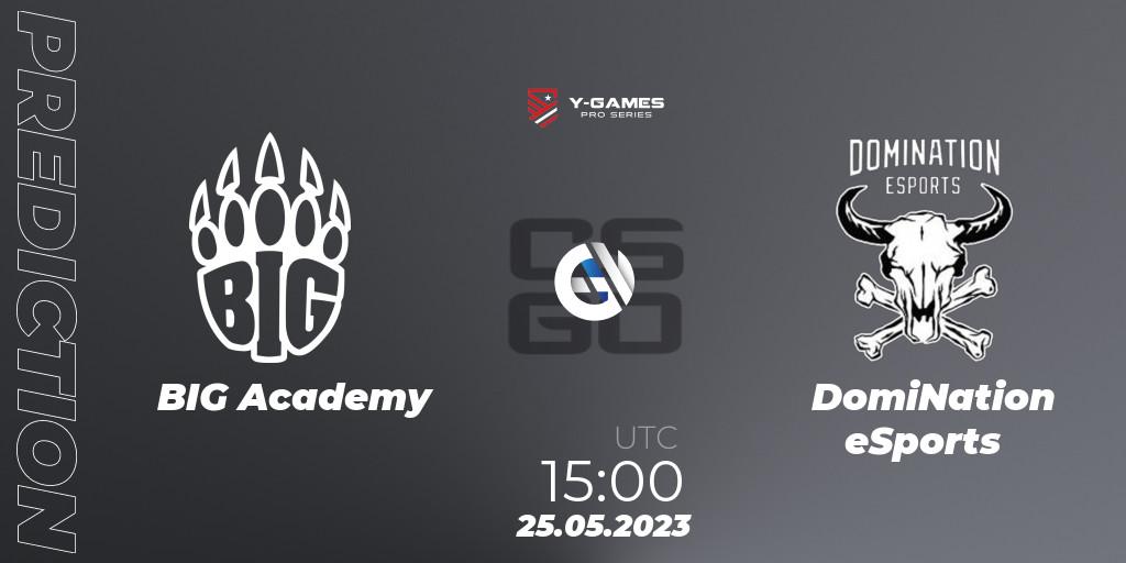 Prognoza BIG Academy - DomiNation eSports. 23.05.23, CS2 (CS:GO), Y-Games PRO Series 2023