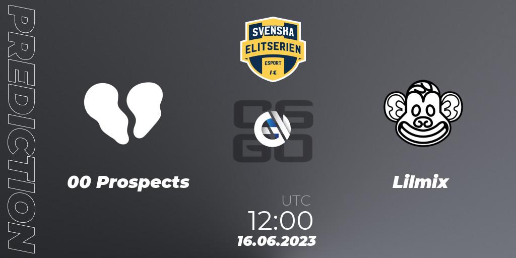Prognoza 00 Prospects - Lilmix. 16.06.23, CS2 (CS:GO), Svenska Elitserien Spring 2023