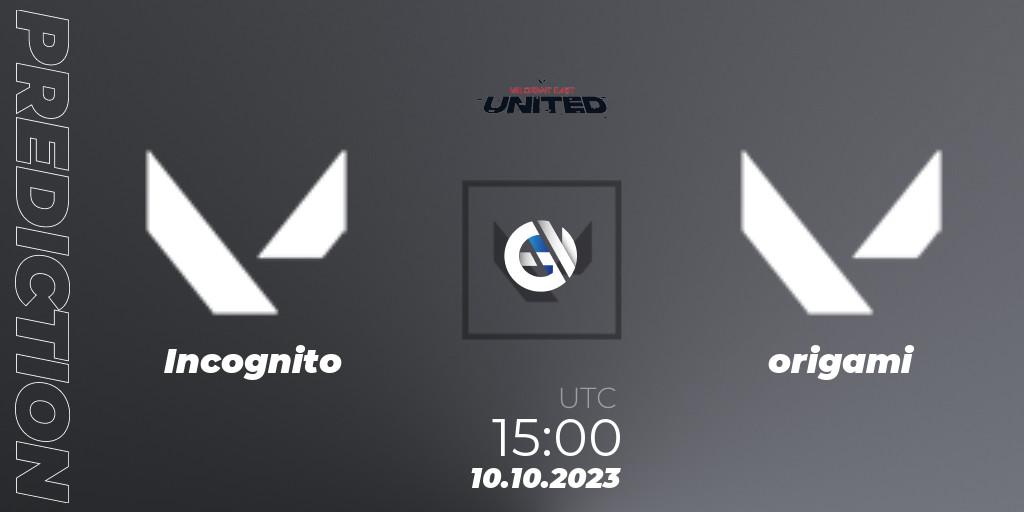 Prognoza Incognito - ESC Gaming. 10.10.2023 at 15:00, VALORANT, VALORANT East: United: Season 2: Stage 3 - League