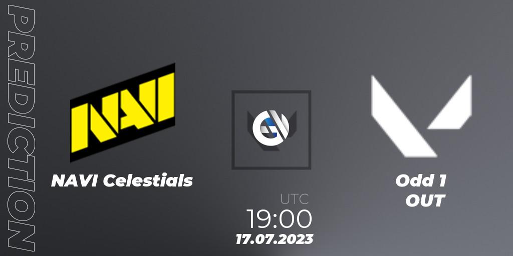 Prognoza NAVI Celestials - Odd 1 OUT. 17.07.2023 at 19:45, VALORANT, VCT 2023: Game Changers EMEA Series 2 - Group Stage