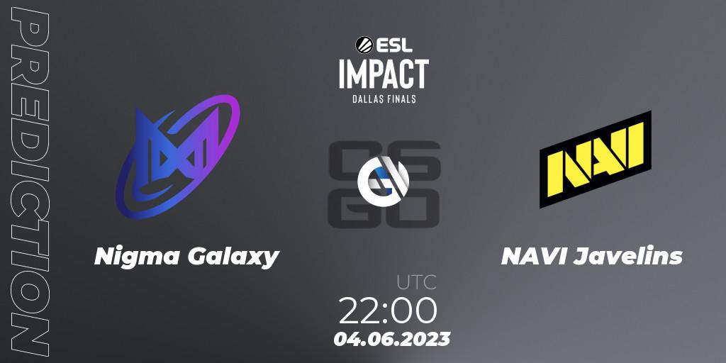 Prognoza Nigma Galaxy - NAVI Javelins. 04.06.23, CS2 (CS:GO), ESL Impact League Season 3