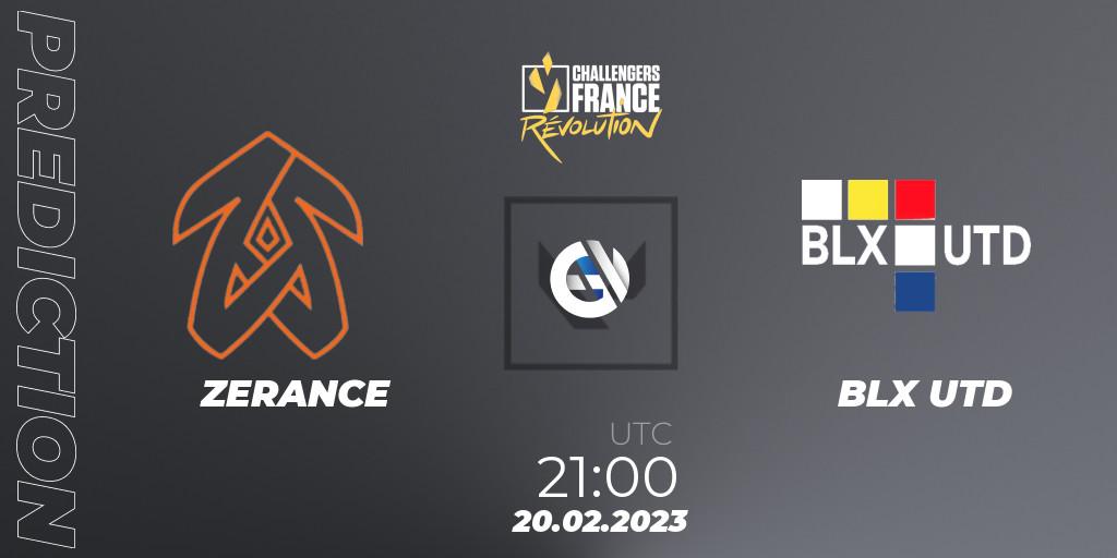 Prognoza ZERANCE - BLX UTD. 20.02.23, VALORANT, VALORANT Challengers 2023 France: Revolution Split 1