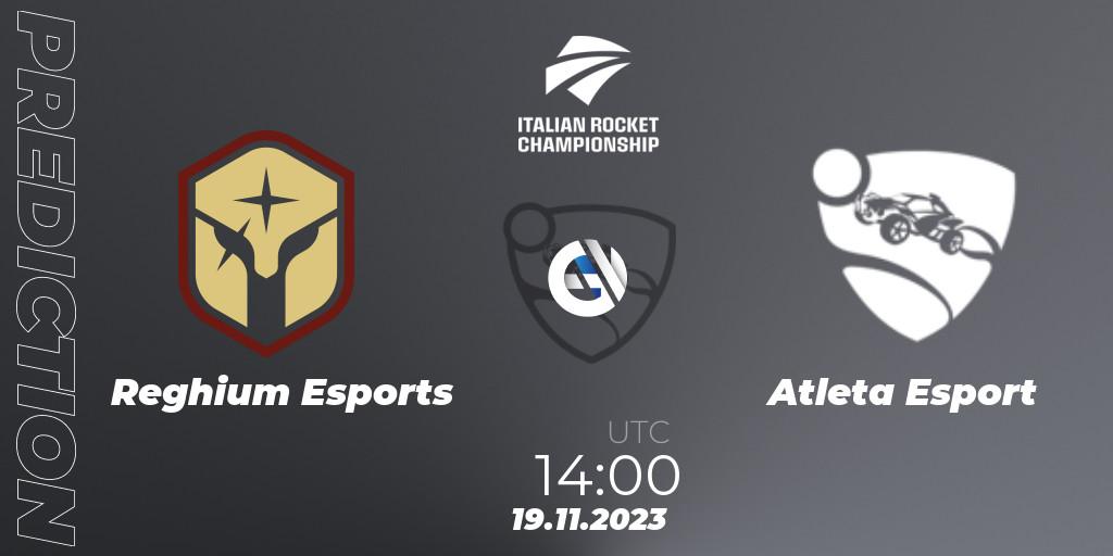 Prognoza Reghium Esports - Atleta Esport. 19.11.2023 at 14:00, Rocket League, Italian Rocket Championship Season 11Serie A Relegation