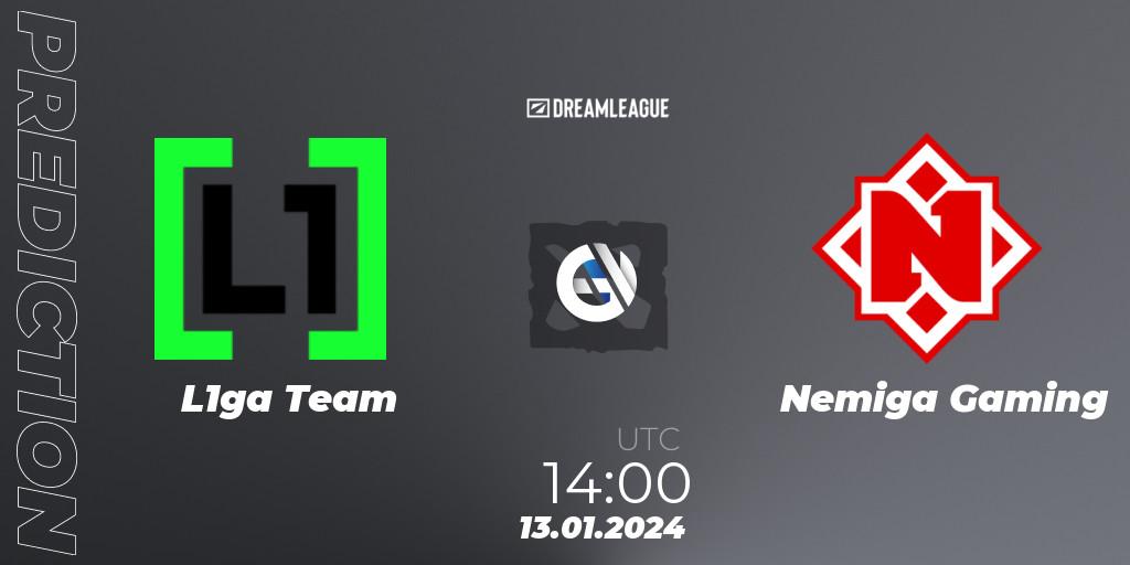 Prognoza L1ga Team - Nemiga Gaming. 13.01.24, Dota 2, DreamLeague Season 22: Eastern Europe Closed Qualifier