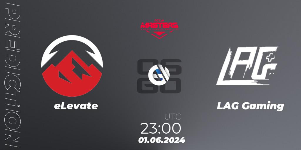 Prognoza eLevate - LAG Gaming. 01.06.2024 at 23:00, Counter-Strike (CS2), Ace North American Masters Fall 2024: Open Qualifier #2