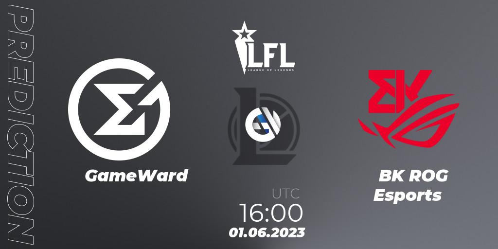 Prognoza GameWard - BK ROG Esports. 01.06.2023 at 16:00, LoL, LFL Summer 2023 - Group Stage