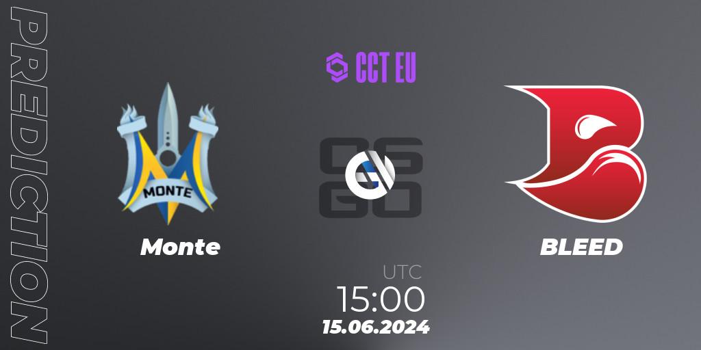Prognoza Monte - BLEED. 15.06.2024 at 15:00, Counter-Strike (CS2), CCT Season 2 Europe Series 5