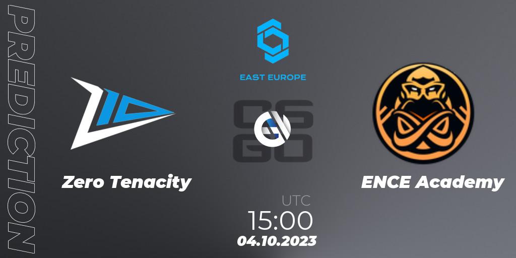 Prognoza Zero Tenacity - ENCE Academy. 04.10.2023 at 15:20, Counter-Strike (CS2), CCT East Europe Series #3: Closed Qualifier
