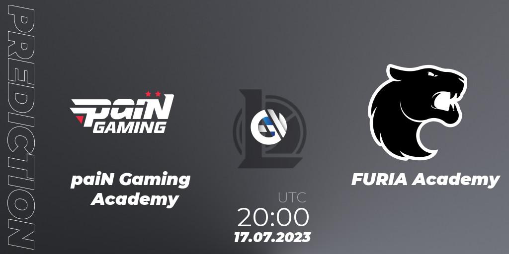 Prognoza paiN Gaming Academy - FURIA Academy. 17.07.2023 at 20:00, LoL, CBLOL Academy Split 2 2023 - Group Stage