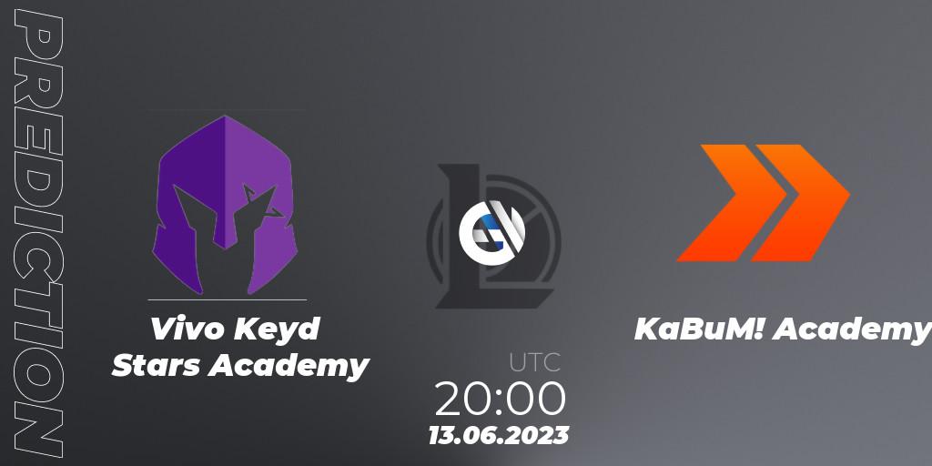 Prognoza Vivo Keyd Stars Academy - KaBuM! Academy. 13.06.23, LoL, CBLOL Academy Split 2 2023 - Group Stage