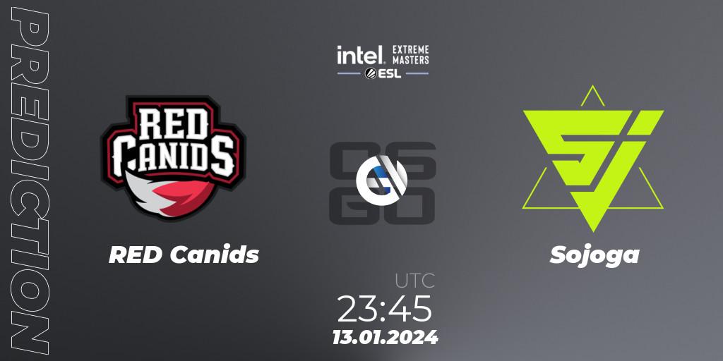 Prognoza RED Canids - Sojoga. 13.01.2024 at 23:45, Counter-Strike (CS2), Intel Extreme Masters China 2024: South American Open Qualifier #1