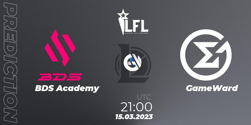 Prognoza BDS Academy - GameWard. 15.03.2023 at 21:00, LoL, LFL Spring 2023 - Group Stage