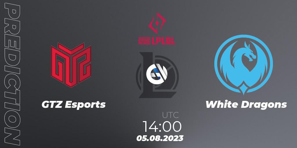 Prognoza GTZ Esports - White Dragons. 05.08.2023 at 14:00, LoL, LPLOL Split 2 2023 - Playoffs
