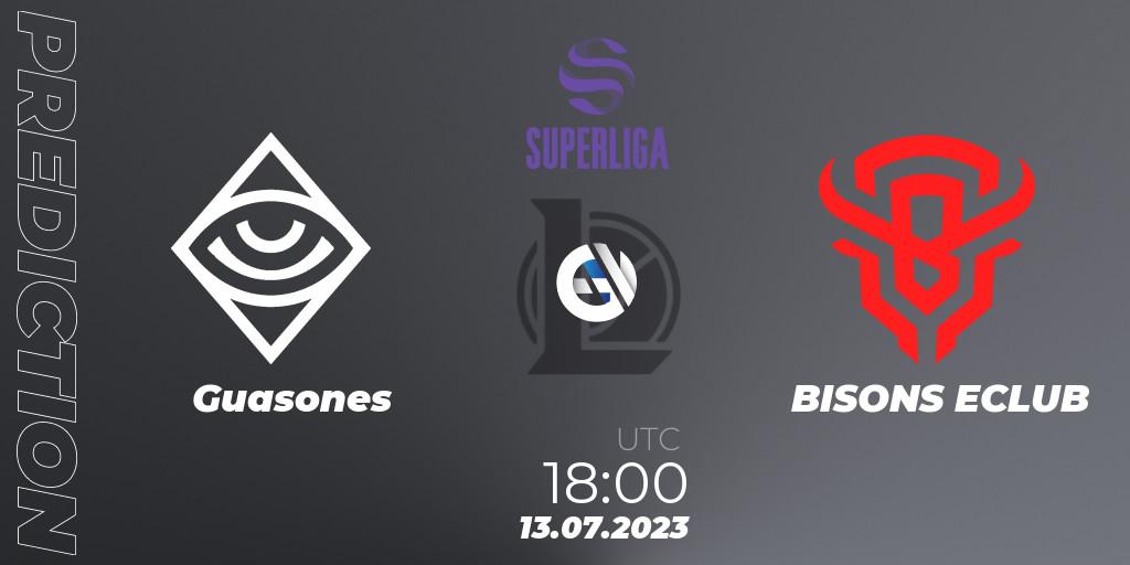 Prognoza Guasones - BISONS ECLUB. 11.07.2023 at 18:00, LoL, Superliga Summer 2023 - Group Stage