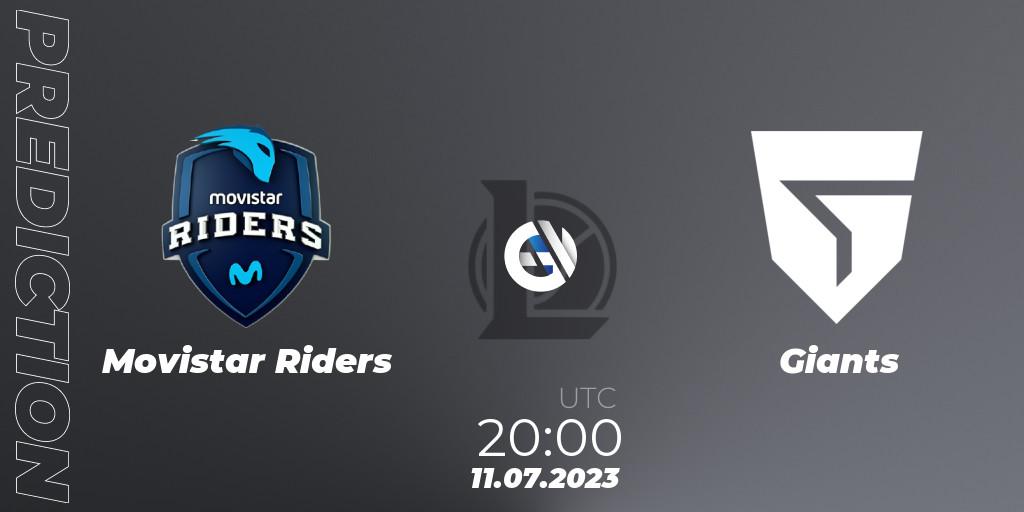 Prognoza Movistar Riders - Giants. 11.07.2023 at 20:00, LoL, Superliga Summer 2023 - Group Stage