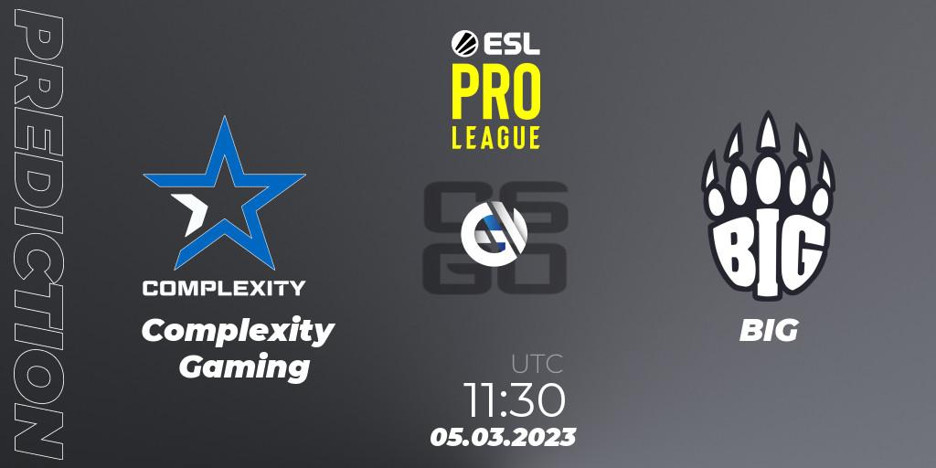 Prognoza Complexity Gaming - BIG. 05.03.23, CS2 (CS:GO), ESL Pro League Season 17