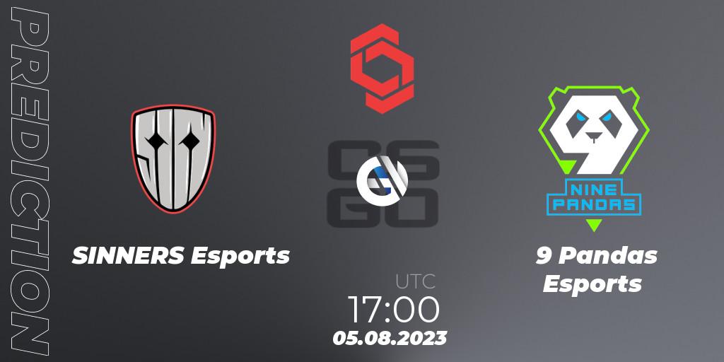 Prognoza SINNERS Esports - 9 Pandas Esports. 05.08.2023 at 17:00, Counter-Strike (CS2), CCT Central Europe Series #7