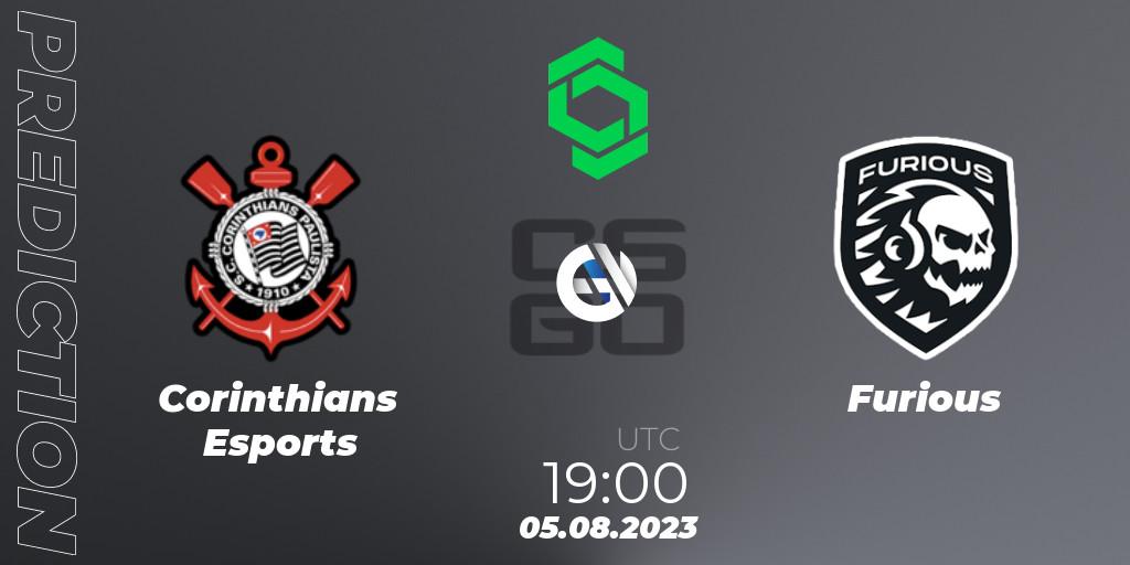 Prognoza Corinthians Esports - Furious. 05.08.2023 at 19:15, Counter-Strike (CS2), CCT South America Series #9