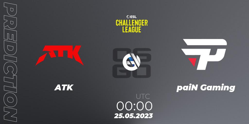 Prognoza ATK - paiN Gaming. 25.05.23, CS2 (CS:GO), ESL Challenger League Season 45: North America