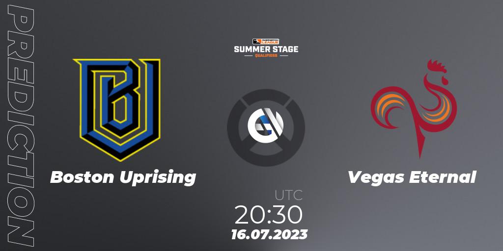 Prognoza Boston Uprising - Vegas Eternal. 16.07.2023 at 20:30, Overwatch, Overwatch League 2023 - Summer Stage Qualifiers