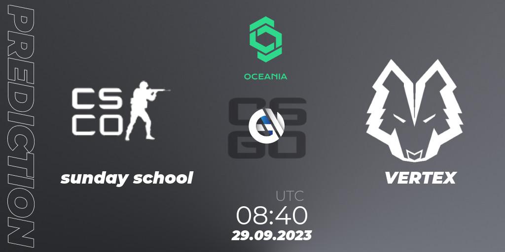 Prognoza sunday school - VERTEX. 29.09.2023 at 08:40, Counter-Strike (CS2), CCT Oceania Series #2