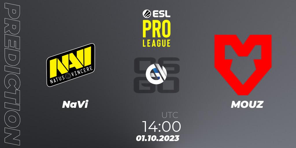 Prognoza NaVi - MOUZ. 01.10.23, CS2 (CS:GO), ESL Pro League Season 18