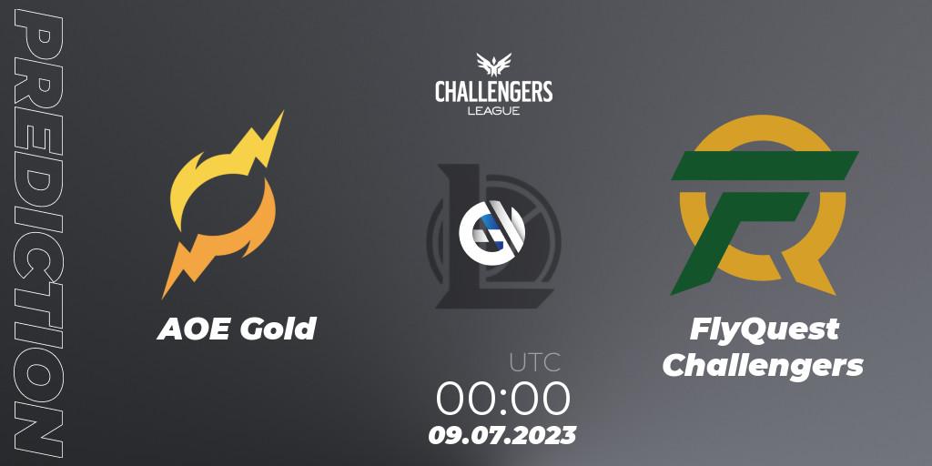 Prognoza AOE Gold - FlyQuest Challengers. 09.07.2023 at 00:00, LoL, North American Challengers League 2023 Summer - Group Stage