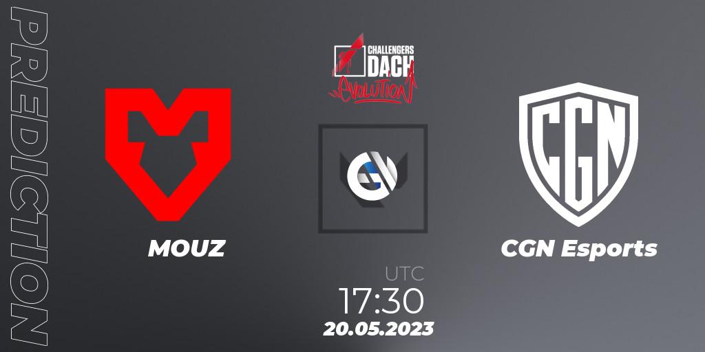 Prognoza MOUZ - CGN Esports. 20.05.2023 at 16:45, VALORANT, VALORANT Challengers 2023 DACH: Evolution Split 2 - Playoffs