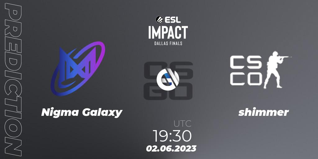 Prognoza Nigma Galaxy - shimmer. 02.06.23, CS2 (CS:GO), ESL Impact League Season 3