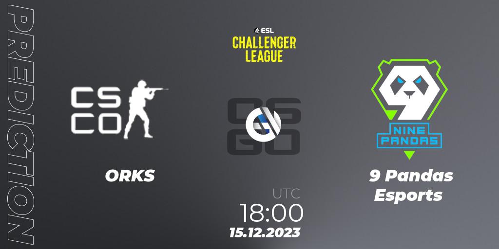 Prognoza ORKS - 9 Pandas Esports. 15.12.2023 at 18:00, Counter-Strike (CS2), ESL Challenger League Season 46 Relegation: Europe
