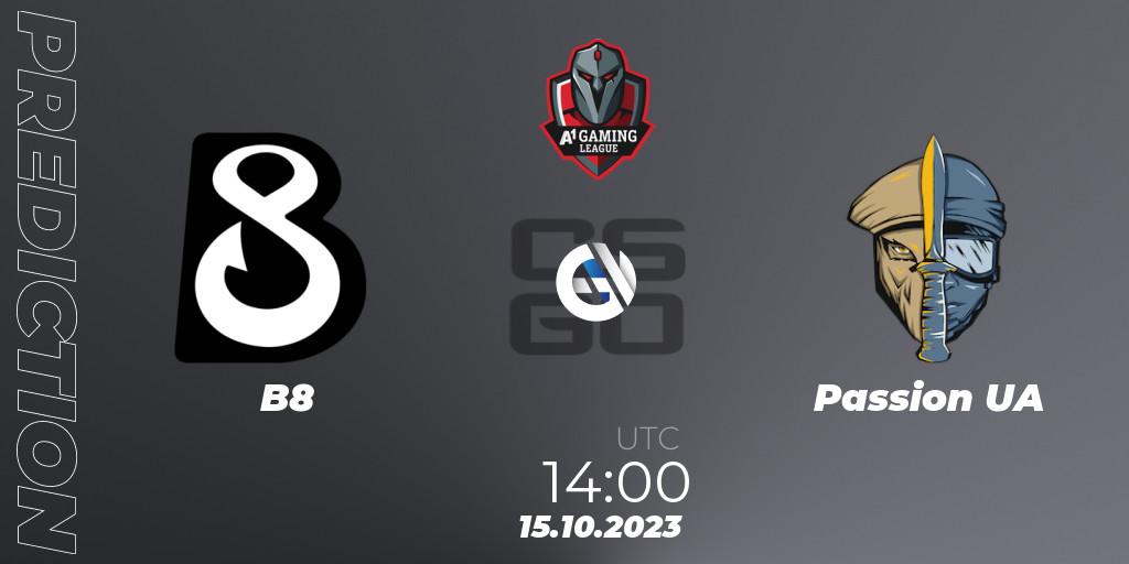 Prognoza B8 - Passion UA. 15.10.2023 at 13:30, Counter-Strike (CS2), A1 Gaming League Season 7