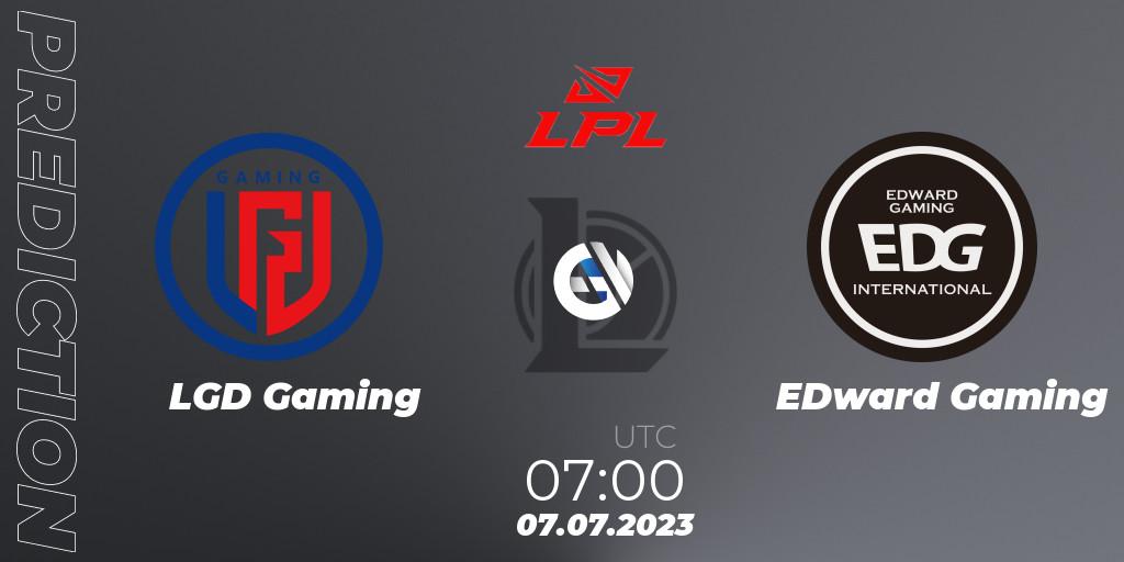 Prognoza LGD Gaming - EDward Gaming. 07.07.23, LoL, LPL Summer 2023 Regular Season