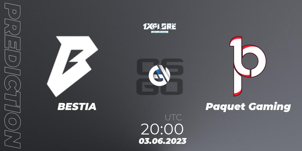 Prognoza BESTIA - Paquetá Gaming. 03.06.23, CS2 (CS:GO), 1XPLORE Latin America Cup 1