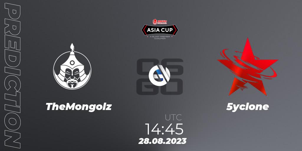 Prognoza TheMongolz - 5yclone. 28.08.2023 at 15:15, Counter-Strike (CS2), 5E Arena Asia Cup Fall 2023