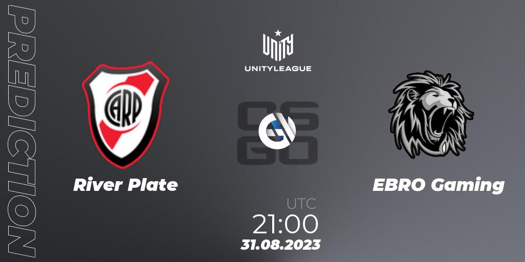 Prognoza River Plate - EBRO Gaming. 31.08.2023 at 21:00, Counter-Strike (CS2), LVP Unity League Argentina 2023