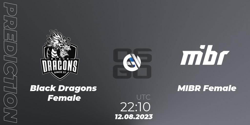 Prognoza Black Dragons Female - MIBR Female. 12.08.23, CS2 (CS:GO), Gamers Club Women Masters VII