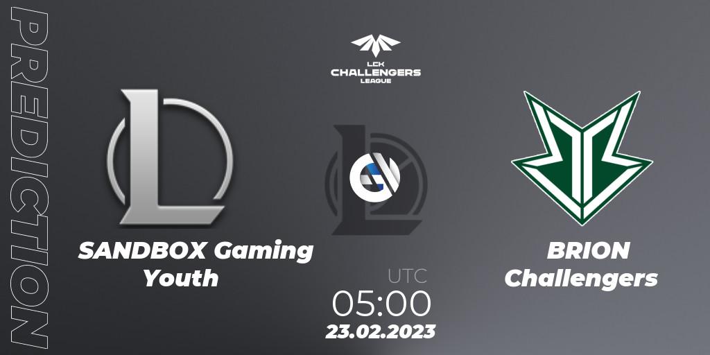 Prognoza SANDBOX Gaming Youth - Brion Esports Challengers. 23.02.2023 at 05:00, LoL, LCK Challengers League 2023 Spring
