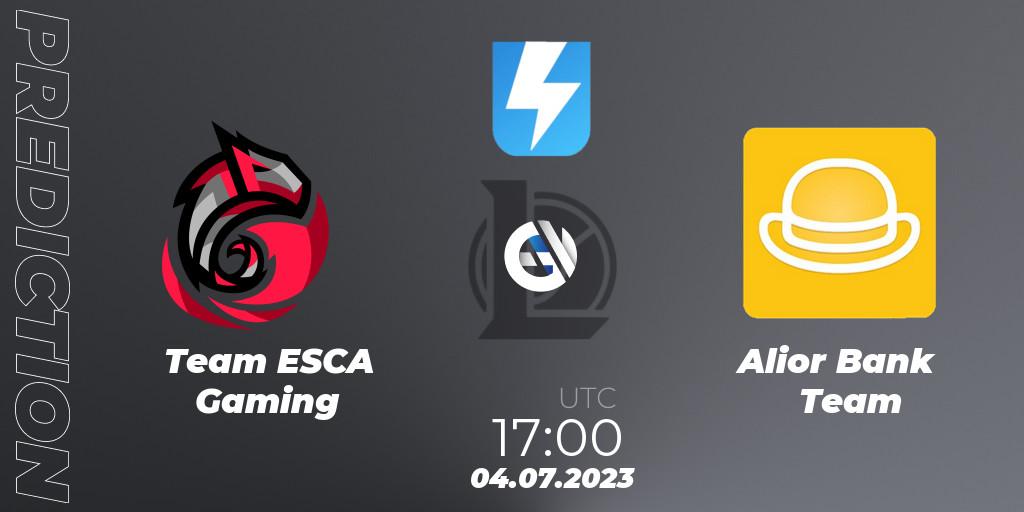 Prognoza Team ESCA Gaming - Alior Bank Team. 27.06.2023 at 16:00, LoL, Ultraliga Season 10 2023 Regular Season