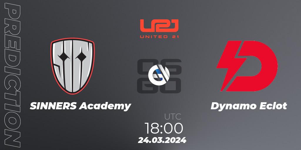 Prognoza SINNERS Academy - Dynamo Eclot. 24.03.24, CS2 (CS:GO), United21 Season 12: Division 2