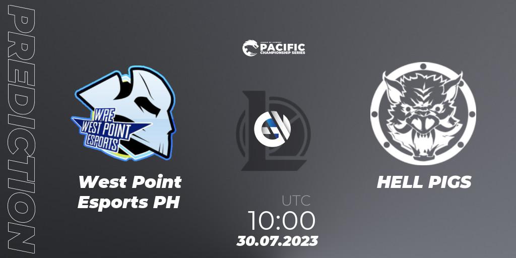 Prognoza West Point Esports PH - HELL PIGS. 30.07.2023 at 10:00, LoL, PACIFIC Championship series Group Stage