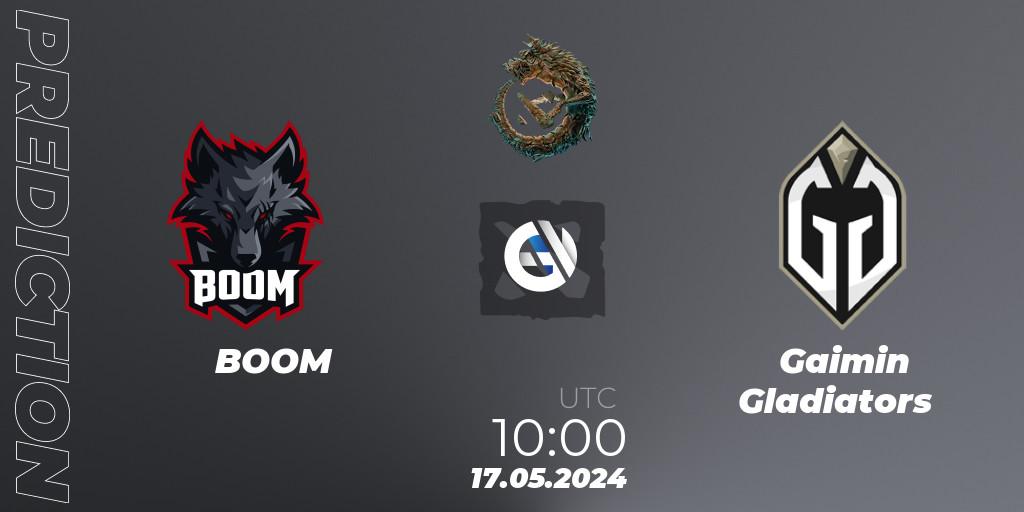 Prognoza BOOM - Gaimin Gladiators. 17.05.2024 at 12:00, Dota 2, PGL Wallachia Season 1