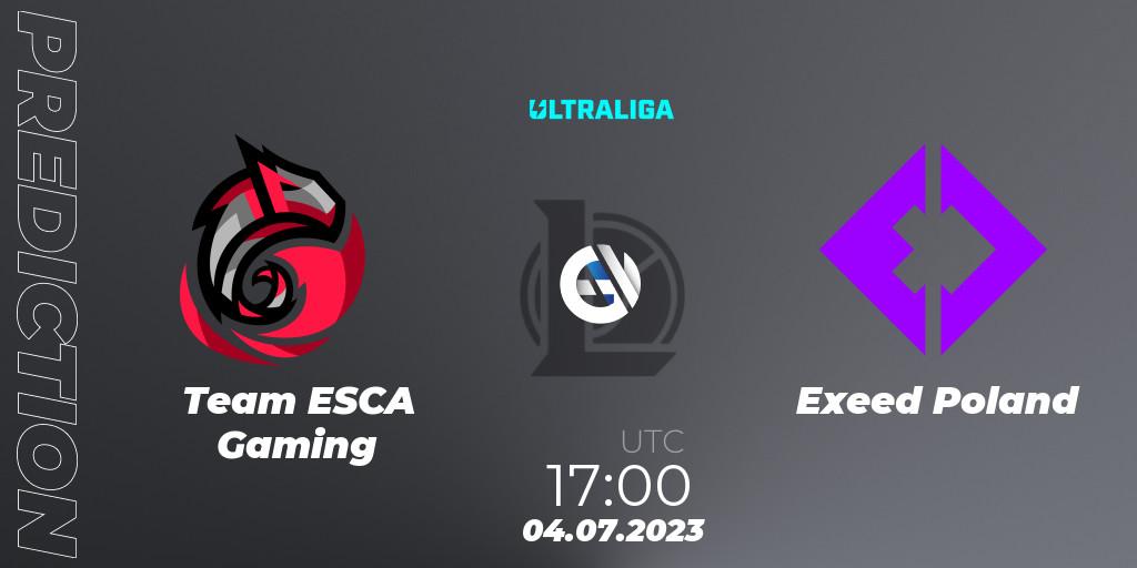 Prognoza Team ESCA Gaming - Exeed Poland. 04.07.2023 at 17:00, LoL, Ultraliga Season 10 2023 Regular Season