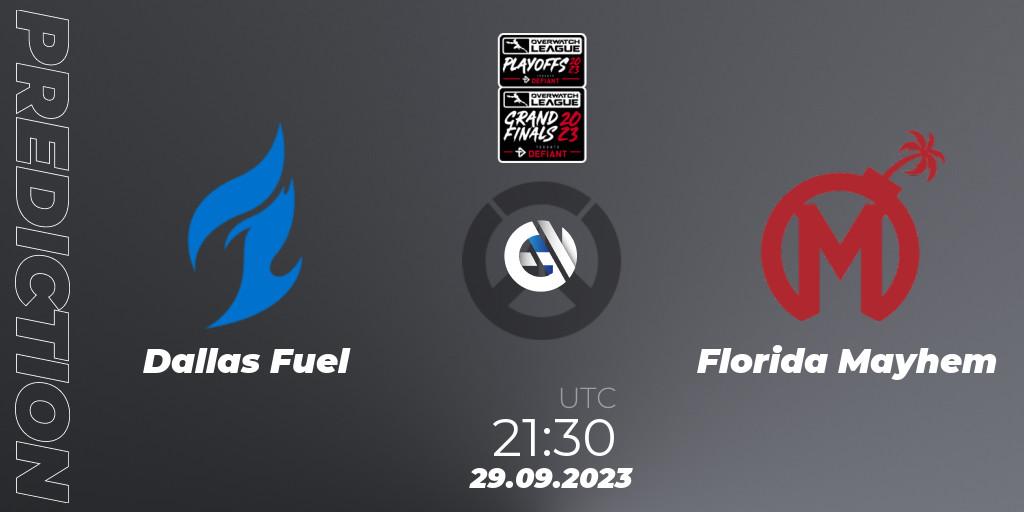 Prognoza Dallas Fuel - Florida Mayhem. 29.09.23, Overwatch, Overwatch League 2023 - Playoffs