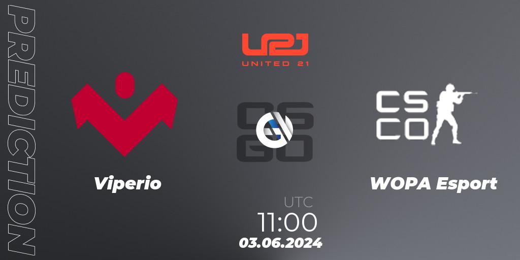 Prognoza Viperio - WOPA Esport. 03.06.2024 at 11:00, Counter-Strike (CS2), United21 Season 16