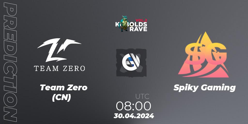Prognoza Team Zero (CN) - Spiky Gaming. 30.04.2024 at 08:00, Dota 2, Cringe Station Kobolds Rave 2