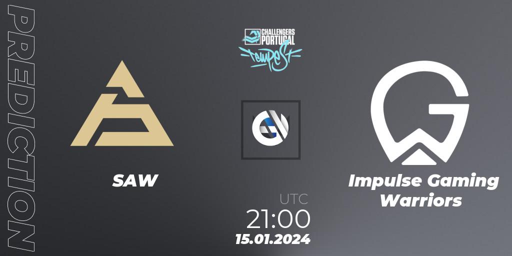 Prognoza SAW - Impulse Gaming Warriors. 15.01.2024 at 22:20, VALORANT, VALORANT Challengers 2024 Portugal: Tempest Split 1