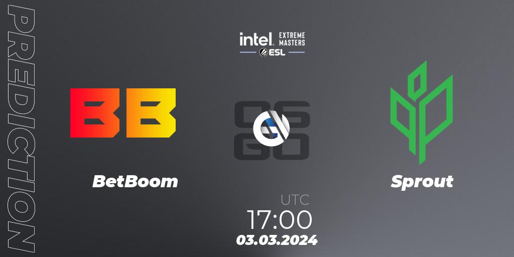 Prognoza BetBoom - Sprout. 03.03.24, CS2 (CS:GO), Intel Extreme Masters Dallas 2024: European Open Qualifier #1
